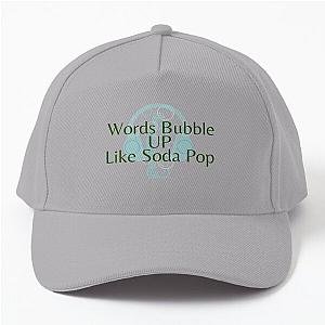 words bubble up like soda pop  anime movie design  netflix Baseball Cap