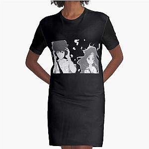 Words Bubble Up Like Soda Pop Anime Graphic T-Shirt Dress