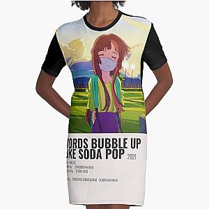 Words bubble up like soda pop (2021) Graphic T-Shirt Dress