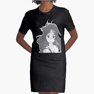 Words Bubble Up Like Soda Pop Anime Graphic T-Shirt Dress