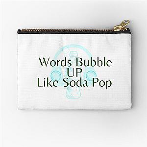 words bubble up like soda pop  anime movie design  netflix Zipper Pouch