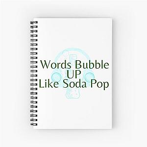 words bubble up like soda pop  anime movie design  netflix Spiral Notebook