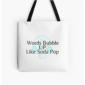 words bubble up like soda pop  anime movie design  netflix All Over Print Tote Bag