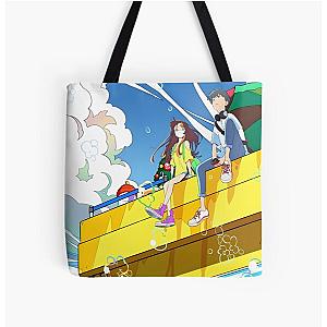 Words Bubble Up Like Soda Pop - Sitting on Top of the Roof  All Over Print Tote Bag