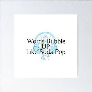 words bubble up like soda pop  anime movie design  netflix Poster