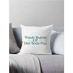 words bubble up like soda pop  anime movie design  netflix Throw Pillow