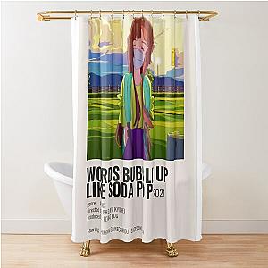 Words bubble up like soda pop (2021) Shower Curtain