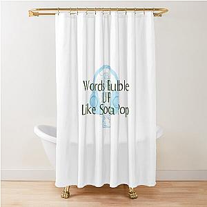 words bubble up like soda pop  anime movie design  netflix Shower Curtain