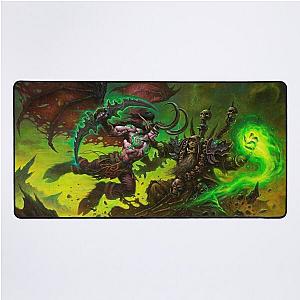 Illidan Stormrage Battles Guldan Desk Mat