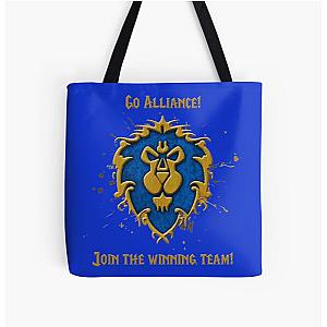 7620 Logo of the Alliance of the game World of warcraft - WoW- All Over Print Tote Bag