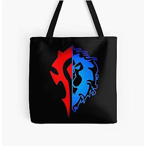 7619 Combined Alliance-Horde logo from the game World of warcraft - WoW- All Over Print Tote Bag