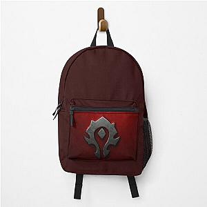 Horde shield from the game World of Warcraft -WoW- red background Backpack