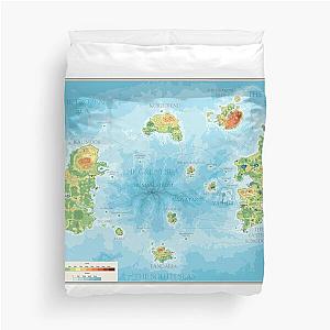 Detailed Azeroth map Duvet Cover