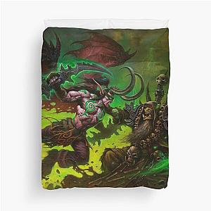 Illidan Stormrage Battles Guldan Duvet Cover