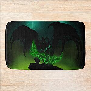 silhouette of illidan Bath Mat