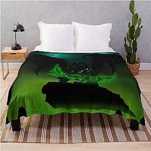 silhouette of illidan Throw Blanket