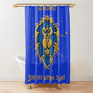 7620 Logo of the Alliance of the game World of warcraft - WoW- Shower Curtain