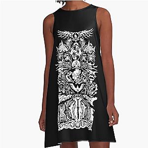 Warrior Tatau (White Version) A-Line Dress