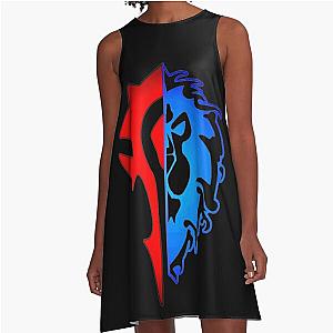 7619 Combined Alliance-Horde logo from the game World of warcraft - WoW- A-Line Dress