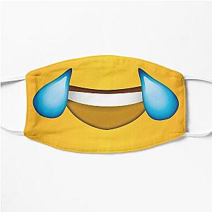 Laughing Crying Emoji Face Mask Flat Mask