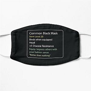 Common Black Mask Flat Mask