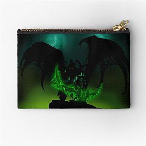 silhouette of illidan Zipper Pouch