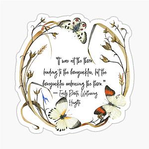 Wuthering Heights Emily Brontë Book with butterflies in a wreath Sticker