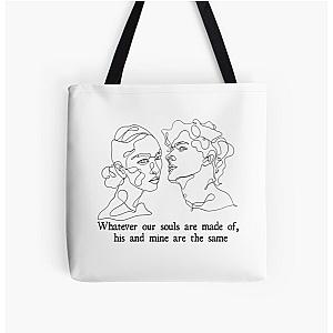 Wuthering Heights lineart All Over Print Tote Bag