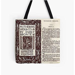 Wuthering Heights Pages London Edition All Print Tote Bag