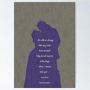 Wuthering Heights Quote Emily Bronte Love Poster