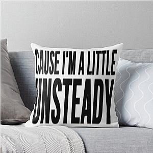 X Ambassadors Unsteady Lyrics Black Throw Pillow