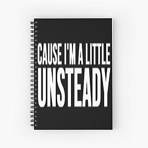 X Ambassadors - Unsteady Lyrics (White) Spiral Notebook