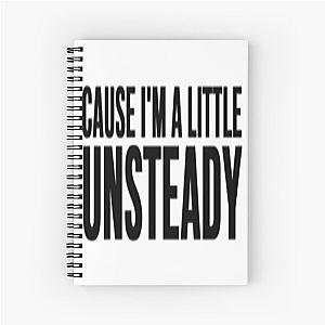 X Ambassadors - Unsteady Lyrics (Black) Spiral Notebook