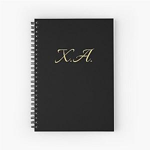 XA Initials - Gold Lettering - Personalised Gifts Spiral Notebook