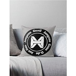 XDINARY HEROES - All member Names And Group Logo Within A Simple Circle  Throw Pillow