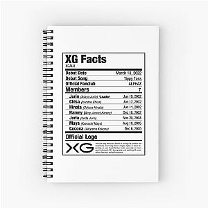 XG Kpop Nutritional Facts Spiral Notebook