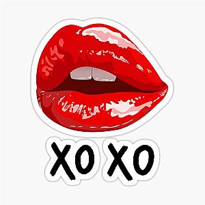 XO Red Lips Glossy Sticker