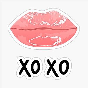 XO Pink Glossy Lips Sticker