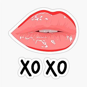 XO Pink Glossy Lips Sticker