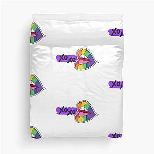 Pride Flag Lips Duvet Cover