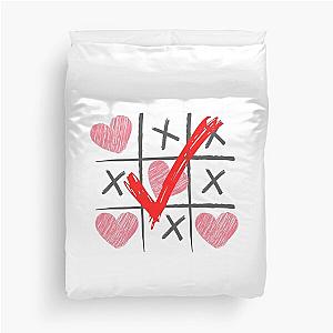 Valentines Day Tic Tac Toe Duvet Cover