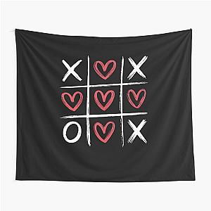 Valentines Day Tic Tac Toe Tapestry