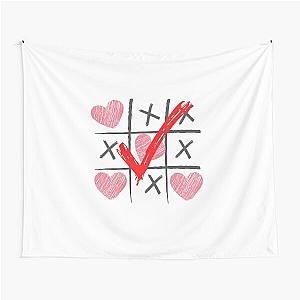Valentines Day Tic Toe Tapestry