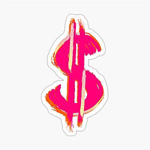 Dollar sign sticker Pink Orange