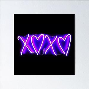 Xo heart neon light Poster
