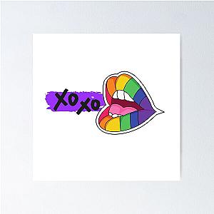 Pride Flag Lips Poster