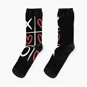 Valentines Day Tic Tac Toe XOXO Socks