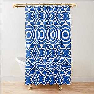 XO Game Circle and Cross Shower Curtain