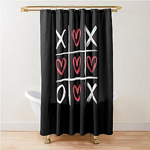 Valentines Day Tic Tac Toe Shower Curtain