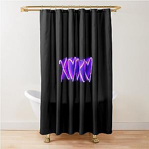 Xo Heart Neon Light Shower Curtain